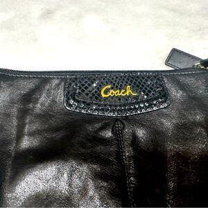 Coach black wristlet
